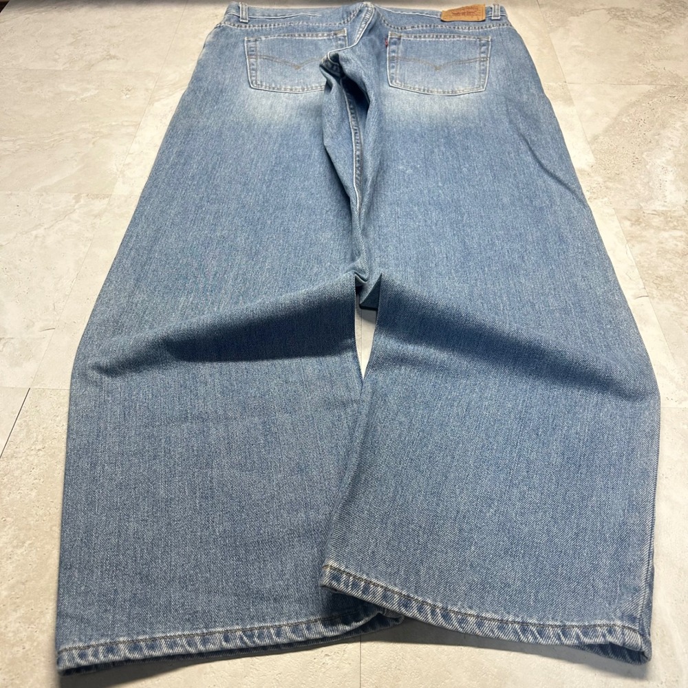 Levi's 577 Low Rise Loose Fit Jeans Light Wash Women 16 MIS M Wide Leg Y2K 00s